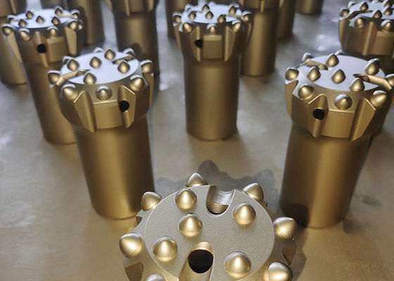 R32 76mm 45CrNi قطع زر الخيوط مع 13 كربيد لأدوات الحفر المطرقة العليا