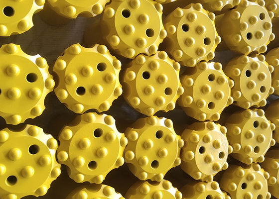 76mm T38 T45 R32 خيوط زر قطعة حفر الصخور للحفر والتعدين