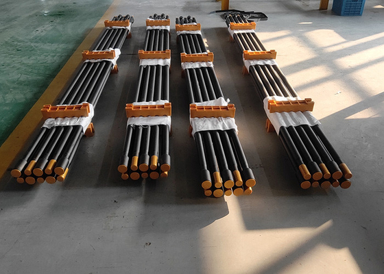 أدوات الصخرة المطرقة العليا عصا الحفر الخيطية 6500mm H25 لحفر الثقوب