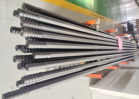 أدوات الصخرة المطرقة العليا عصا الحفر الخيطية 6500mm H25 لحفر الثقوب